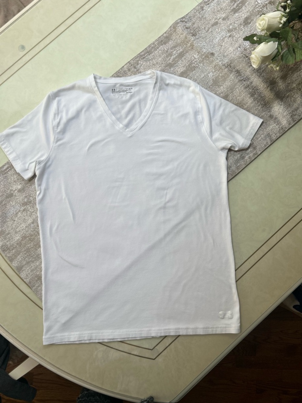 Under Armour White V-Neck T-shirt